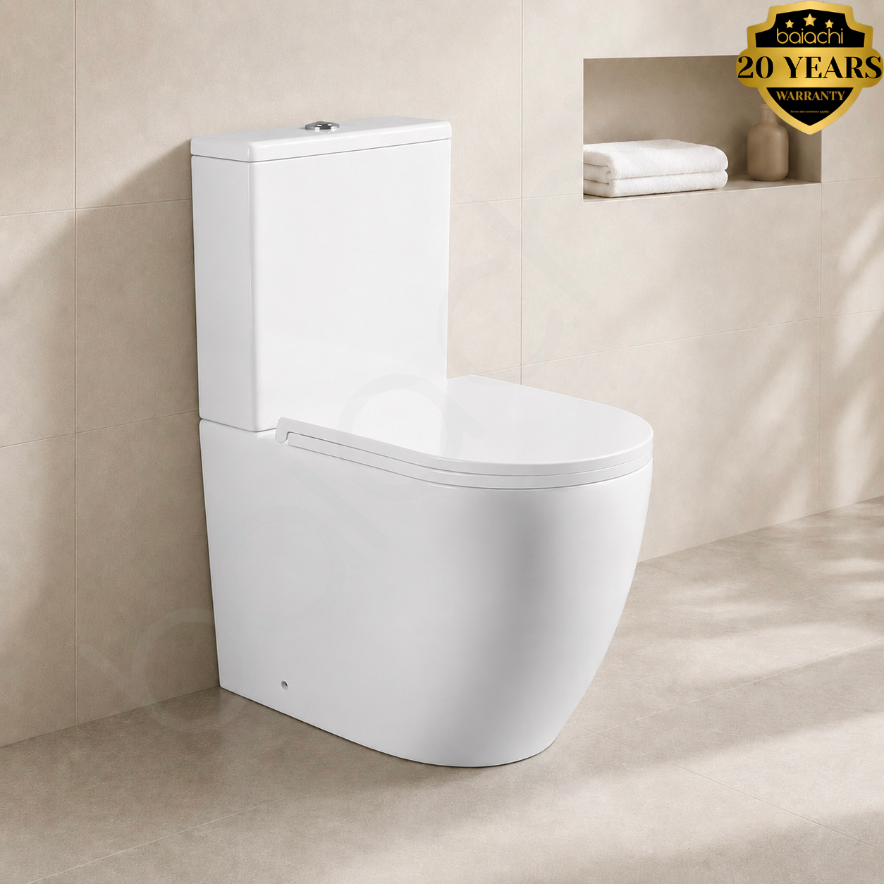 Baiachi Alpha Vortex Rimless Tornado Toilet Suite