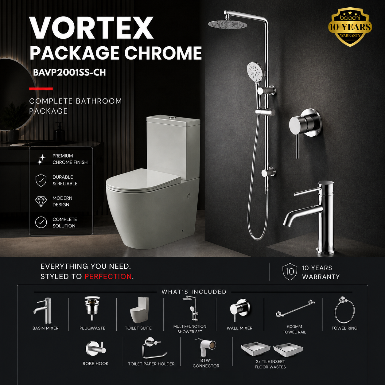 VORTEX PACKAGE CHROME 2001SS-CH
