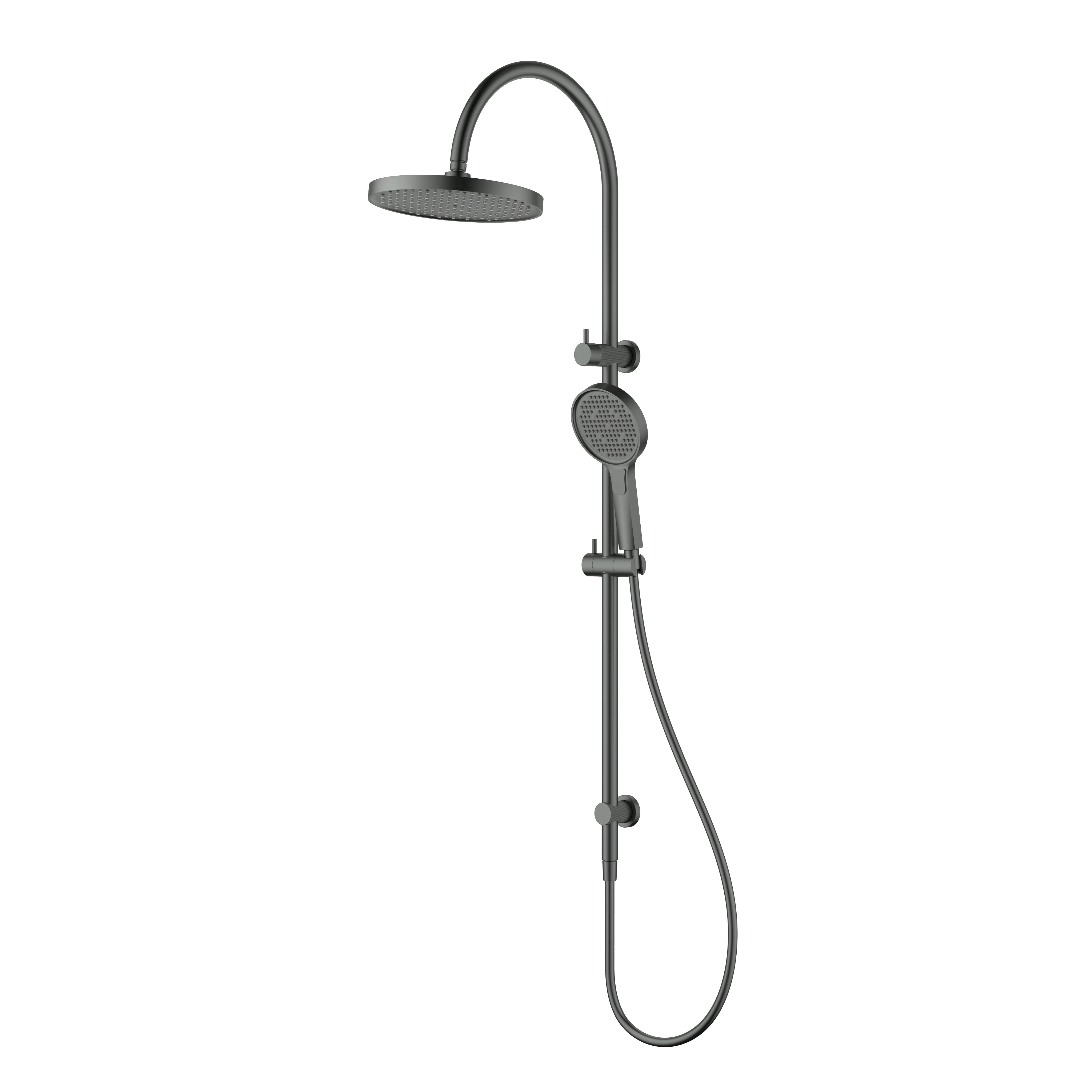 Linie Round Multi-Function Shower Set Gun Metal 250mm