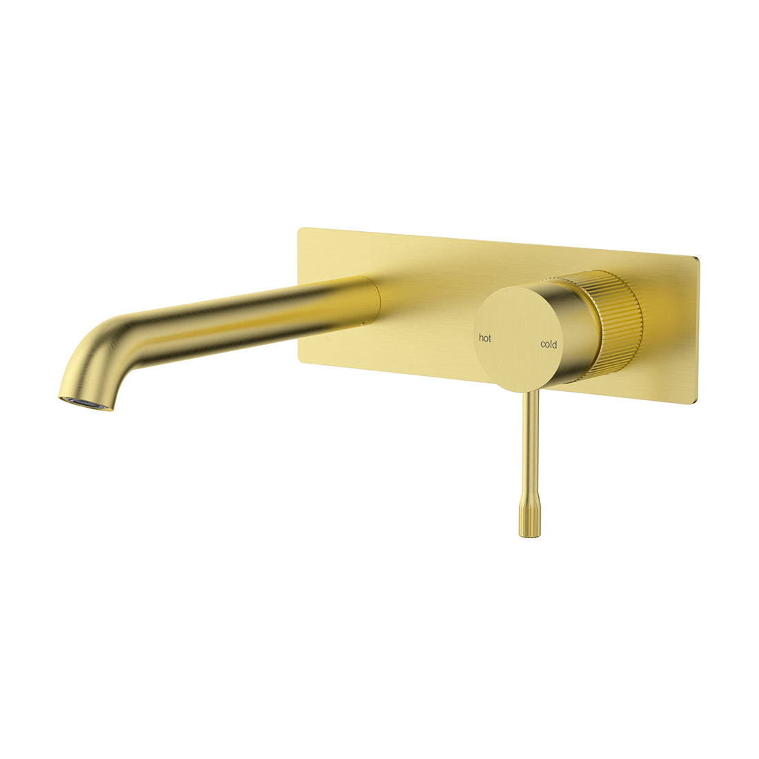 Linie Wall Basin Mixer 220mm Spout Brushed Gold