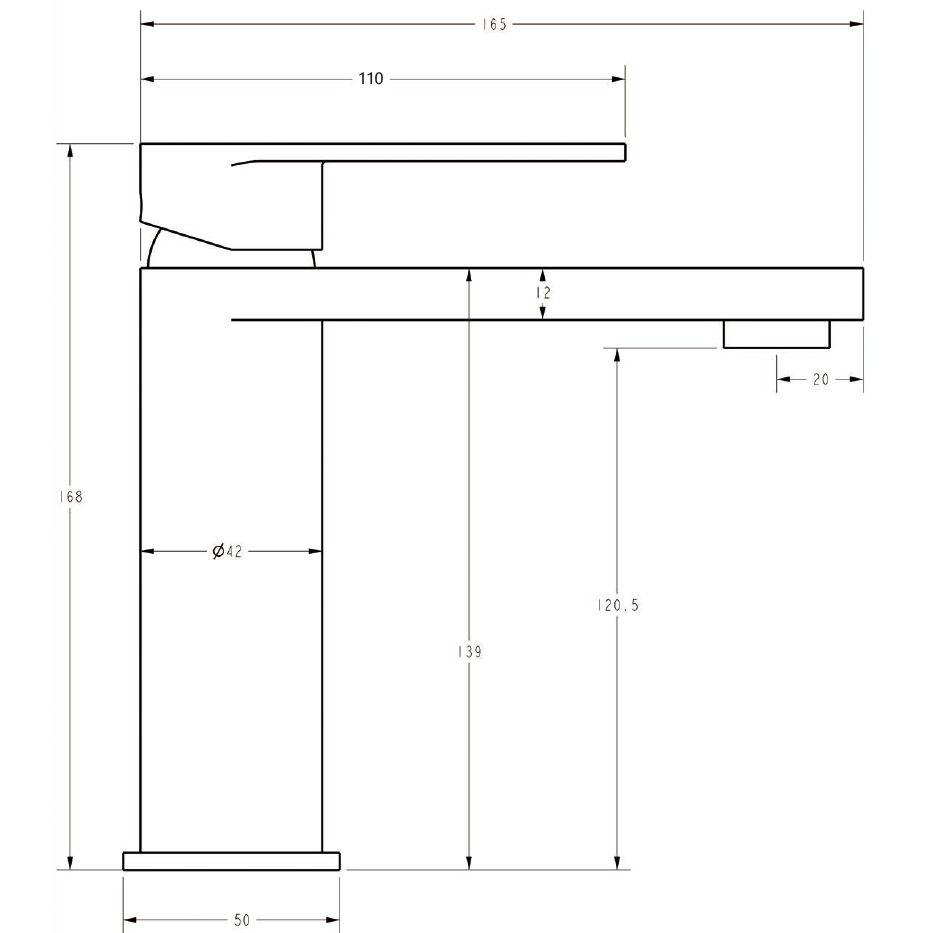 Sora SS Basin Mixer Gun Metal