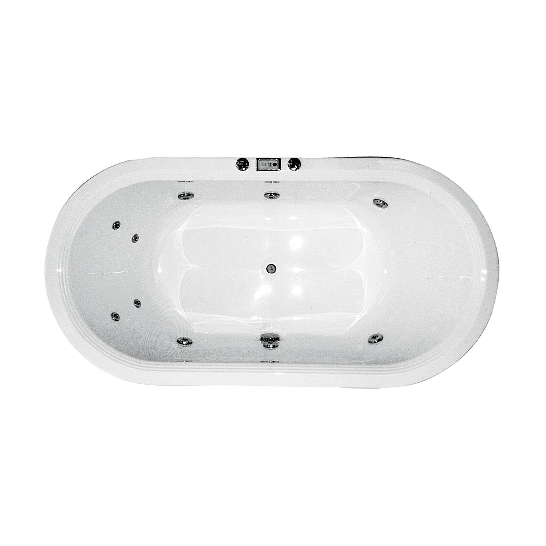 Estella 1800mm 6 Jets Drop-in Spa Bath Spa Key Remote with Down Light
