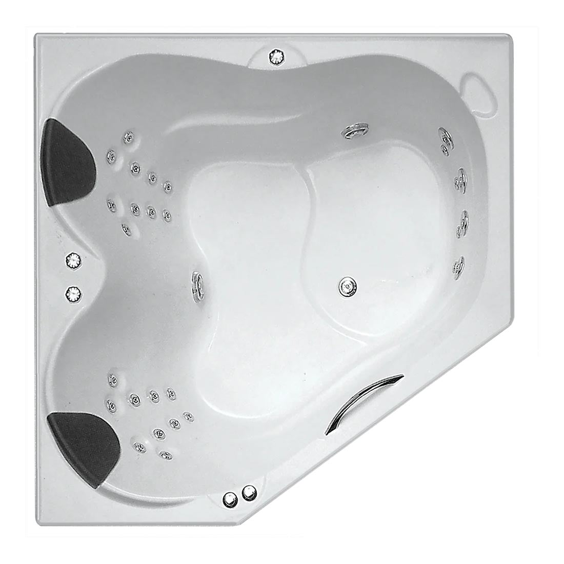 Karmen 1400mm 28 Jets Drop-in Spa Bath Single Electronic Touch Pad Pump