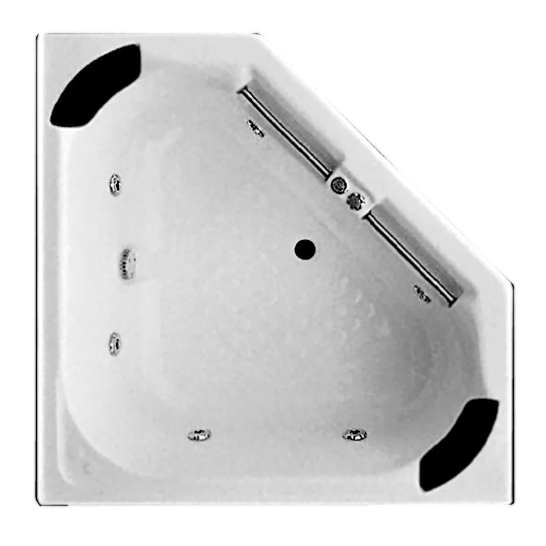 Villena 1350mm 6 Jets Drop-in Spa Bath Spa Key Remote with Down Light
